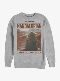 Star Wars The Mandalorian Child Render Art Crew Sweatshirt