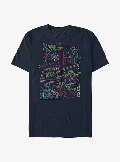Star Wars The Mandalorian Line Scenes T-Shirt
