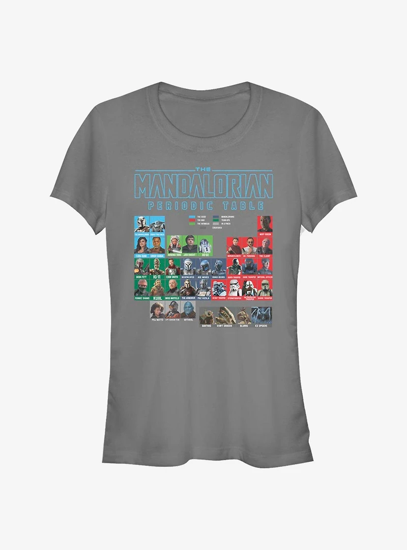 Star Wars The Mandalorian Periodic Table Girls T-Shirt