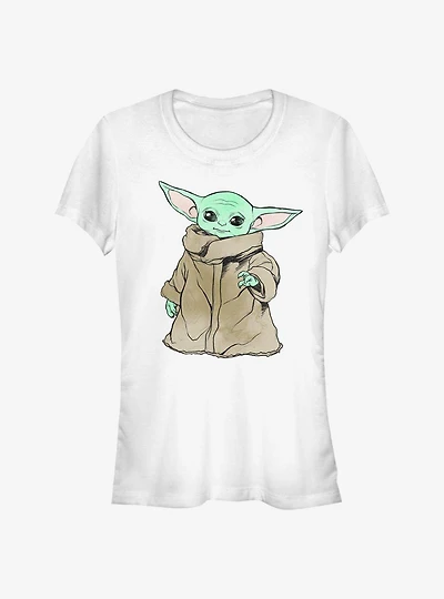 Star Wars The Mandalorian Sketch Child Girls T-Shirt