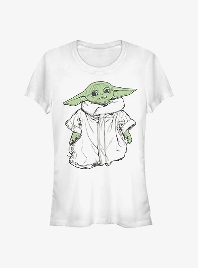 Star Wars The Mandalorian The Child Drawing Girls T-Shirt