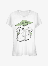 Star Wars The Mandalorian The Child Drawing Girls T-Shirt