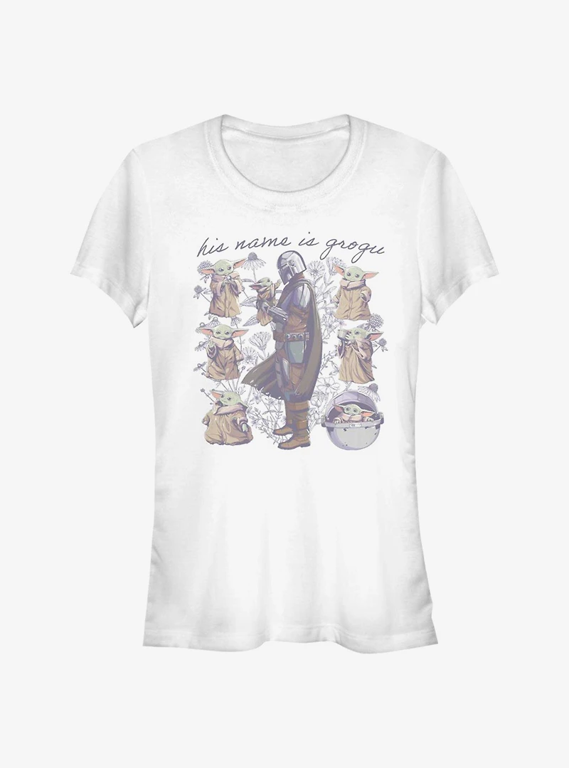 Star Wars The Mandalorian Child Floral Girls T-Shirt