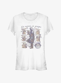 Star Wars The Mandalorian Child Floral Girls T-Shirt