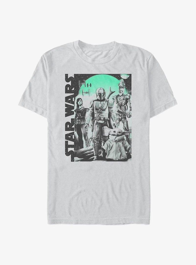 Star Wars The Mandalorian Group Poster T-Shirt