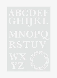 White Serif Monogram Peel And Stick Giant Wall Decals