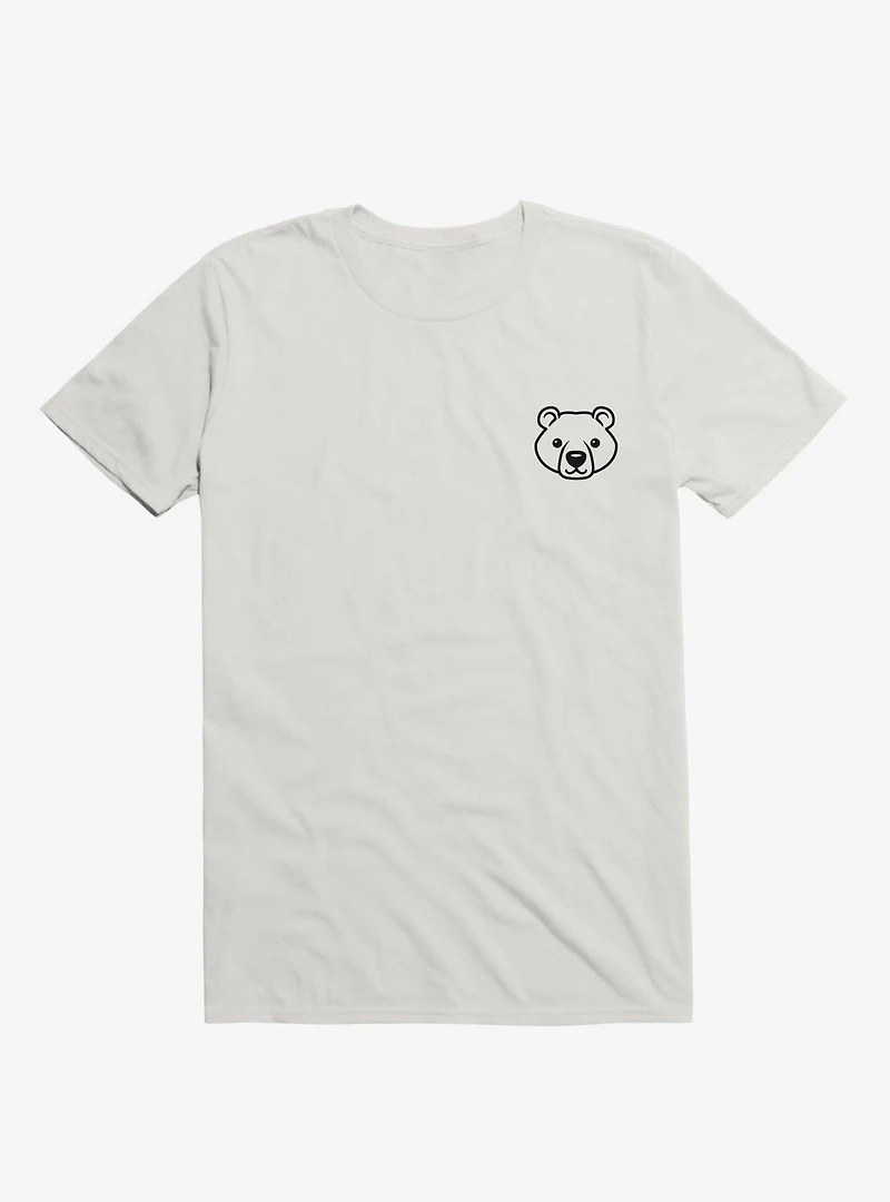 Bear Black and White Minimalist Pictogram T-Shirt