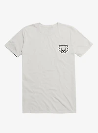 Bear Black and White Minimalist Pictogram T-Shirt