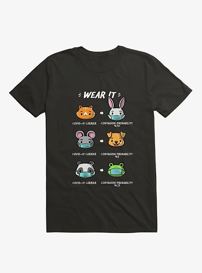 How To Wear A Face Mask Animals Cute T-Shirt