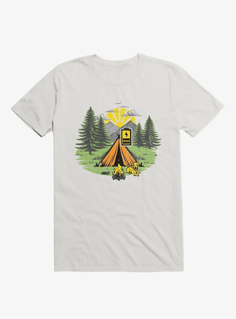 Recharging Offline Camping Dog T-Shirt