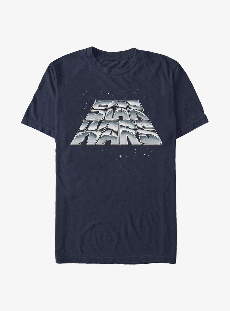 Star Wars Chrome Slant Logo T-Shirt