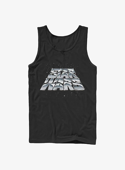 Star Wars Chrome Slant Logo Tank Top