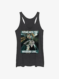 Star Wars Flying Into The Weekend Girls Tank