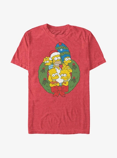 The Simpsons Family Holiday Wreath T-Shirt