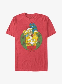 The Simpsons Family Holiday Wreath T-Shirt