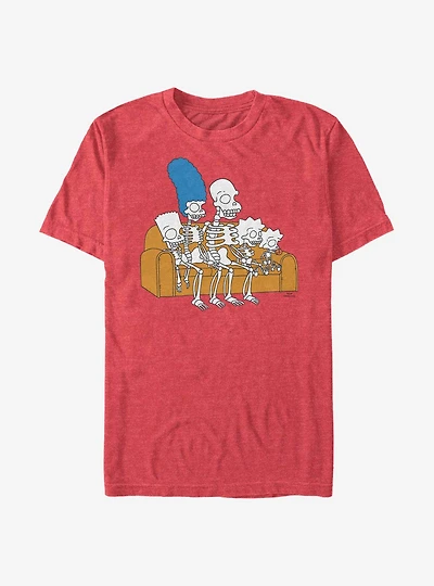 The Simpsons Skeleton Family Couch T-Shirt