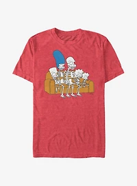 The Simpsons Skeleton Family Couch T-Shirt