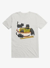 Kawaii Anime Cat Ramen Noodles T-Shirt