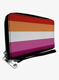 Lesbian Flag Zip Around Wallet