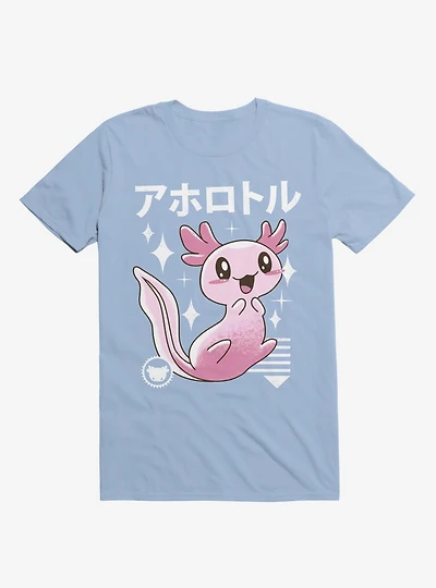 Kawaii Axolotl Light Blue T-Shirt