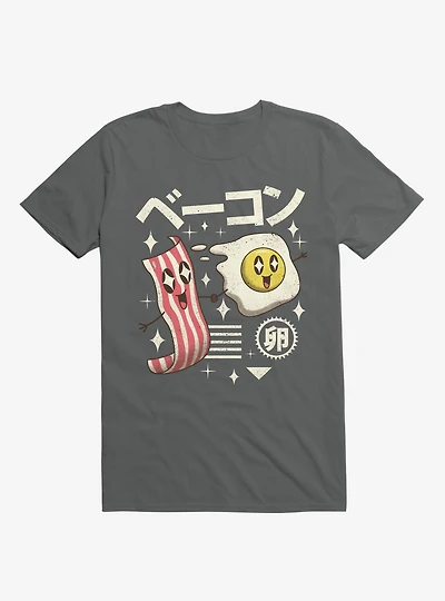 Kawaii Breakfast Charcoal T-Shirt