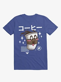Kawaii Coffee Royal Blue T-Shirt