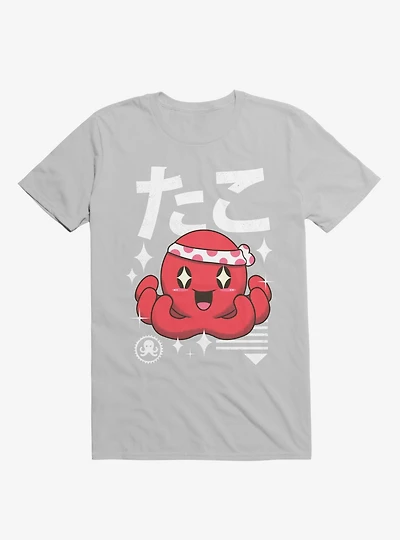 Kawaii Octopus Ice Grey T-Shirt