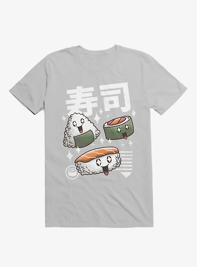 Kawaii Sushi Ice Grey T-Shirt