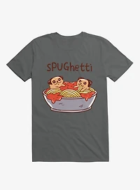Spughetti Spaghetti Pugs Charcoal Grey T-Shirt