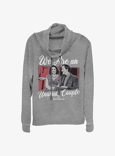 Marvel WandaVision Romantic Couple Cowlneck Long-Sleeve Girls Top