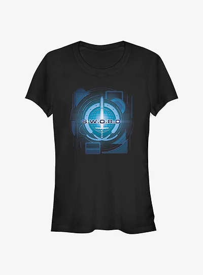 Marvel WandaVision Digital S.W.O.R.D Logo Girls T-Shirt