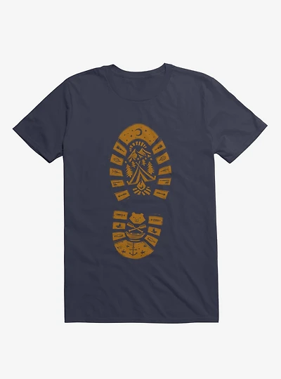 I Love Camping Boot Stamp T-Shirt