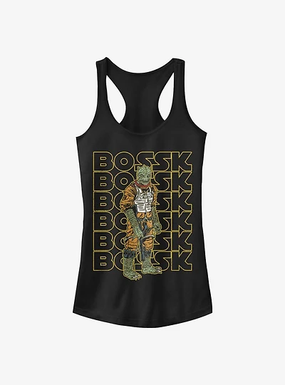 Star Wars Bossk Retro Name Girls Tank