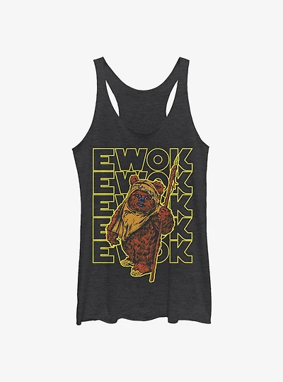 Star Wars Retro Ewok Name Girls Tank Top
