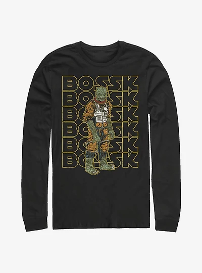 Star Wars Bossk Retro Name Long-Sleeve T-Shirt