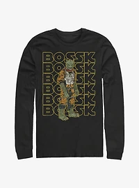 Star Wars Bossk Retro Name Long-Sleeve T-Shirt