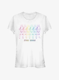 Star Wars Rainbow Line Stormtrooper Girls T-Shirt