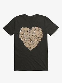 I Love Cats Heart T-Shirt