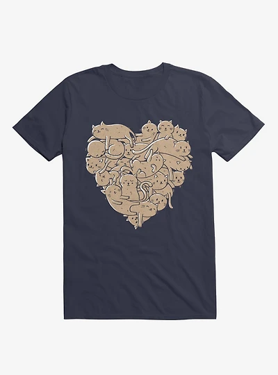 I Love Cats Heart T-Shirt