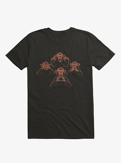 Three Wise Monkey And One Lover T-Shirt