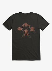 Three Wise Monkey And One Lover T-Shirt