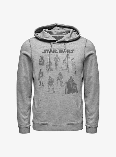 Star Wars Character Chart Hoodie