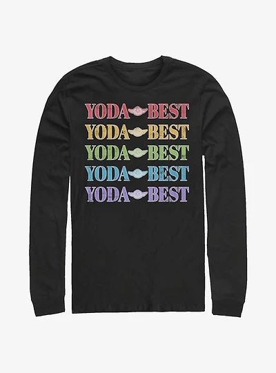 Star Wars Yoda Best Rainbow Long-Sleeve T-Shirt