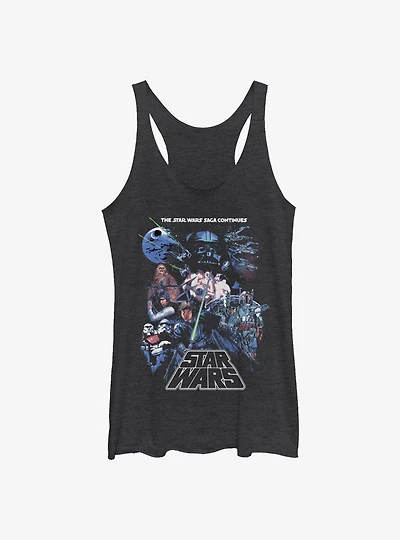 Star Wars Episode V The Empire Strikes Back Saga Group Poster Girls Tank Top