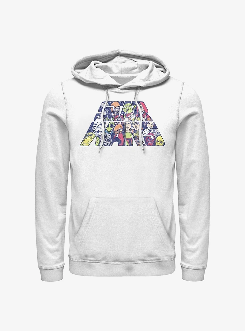 Star Wars Slant Characters Logo Hoodie
