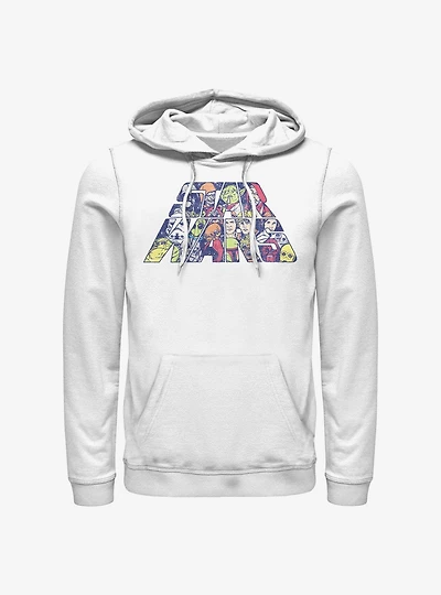 Star Wars Slant Characters Logo Hoodie