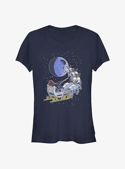 Star Wars Vader Sleigh Girls T-Shirt