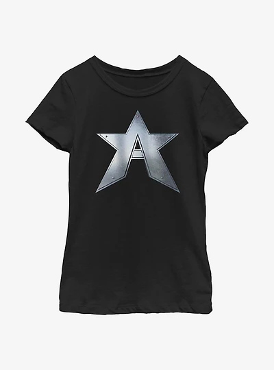 Marvel The Falcon And Winter Soldier John Walker Captain Symbol Youth Girls T-Shirt