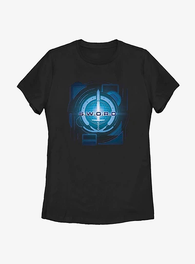 Marvel WandaVision Digital Sword Logo Womens T-Shirt