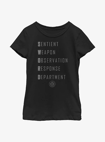 Marvel WandaVision Sword Acronym Youth Girls T-Shirt
